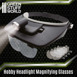 Gafas de modelismo con Lupas y iluminacion