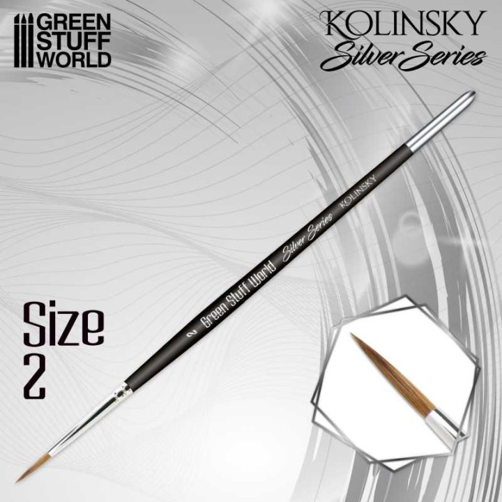 Green Stuff SILVER SERIES Pincel Kolinsky – 2