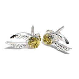 Harry Potter Pendientes Golden Snitch (Plata de ley)