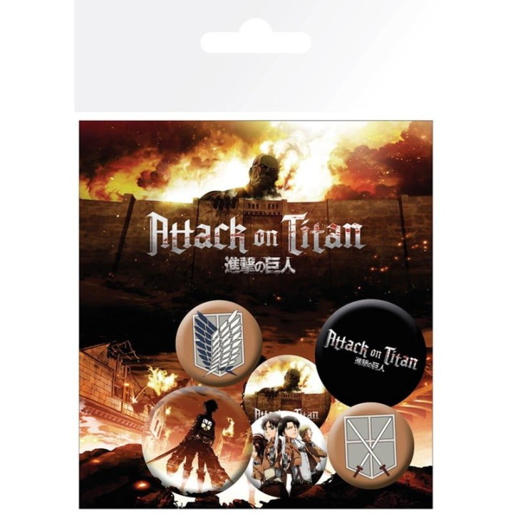 Attack On Titan Pack de Chapas Characters