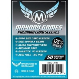Mayday -[7029] Premium Euro Card Sleeve (125% thicker) (Pack of 50) -59 MM X 92 MM