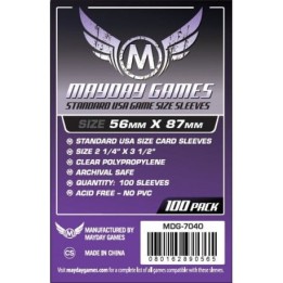 Mayday -[7040] Standard USA Game Size Sleeves 56 MM X 87 MM (100 pack) (Purple)