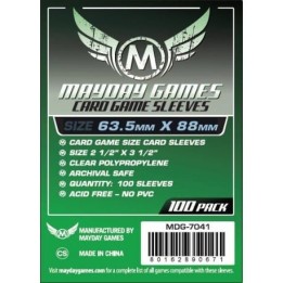 Mayday -[7041] Card Game Sleeves (Pack of 100) 63.5X 88 MM (Green)
