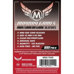 Mayday -[7045] Mini Chimera Game Sleeves 43 X 65 MM (100 Pack) (Red)