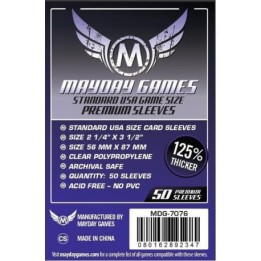 Mayday -[7076] Premium USA Board Game Sleeves 56 MM X 87 MM (50 pack) (Purple)