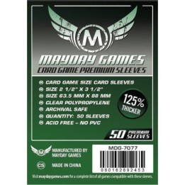 Mayday -[7077] Premium Card Game Sleeves (50 Pack) 63.5 X 88 MM (Dark Green)