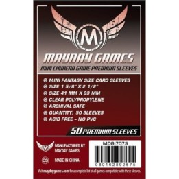 Mayday -[7079] Premium Mini Chimera Game Sleeves 43 X 65 MM (50 Pack) (Dark Red)