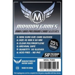 Mayday -[7080] Premium Mini Euro Card Sleeve (50 pack) 45 MM X 68 MM (Dark Blue)