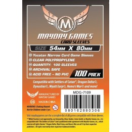 Mayday -[7109] Yucatan Narrow Card Game Sleeves 54 X 80 MM (100 pack)