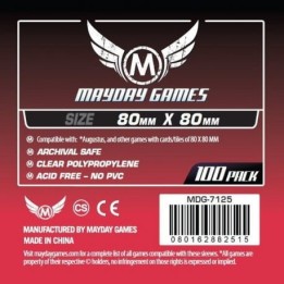 Mayday -[7125] Medium Square Card Sleeves (pack of 100) 80 X 80 MM