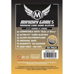Mayday -[7135] Premium Custom Card Sleeves (Sails of Glory* Sized) 50 X 75 MM