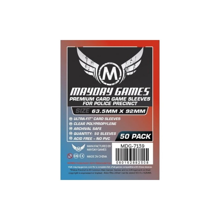 Mayday -[7139] Premium Custom Police Precinct Sleeves (pack of 50) (63.5 X 92 MM)
