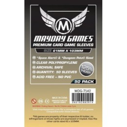 Mayday -[7142] Premium Space Card Sleeve: 61 X 103 MM Space Alert / Dungeon Petz