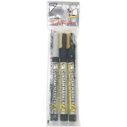 Mr. Hobby: Gundam Marker EX Gundam Plated Silver & Gold Set (XGMS-100)