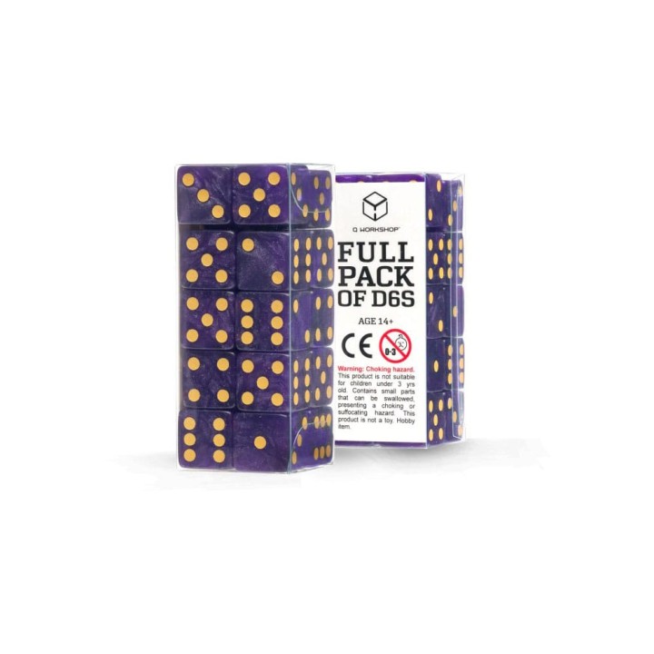 Q Workshop Pack de Dados Full Pack D6 Shimmering Purple (20)