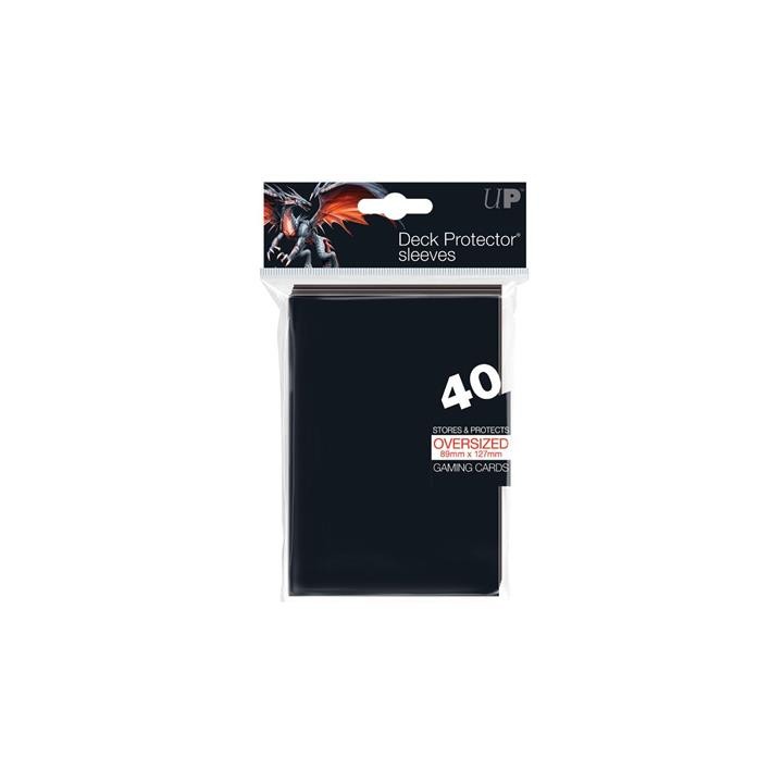 UP - Oversized Top Loading Sleeves - Black (40 Sleeves)