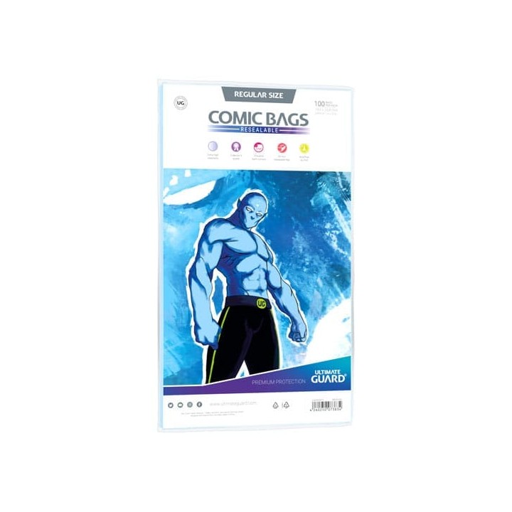 Ultimate Guard Comic Bags Bolsas con cierre reutilizable de Comics Regular Size (100)