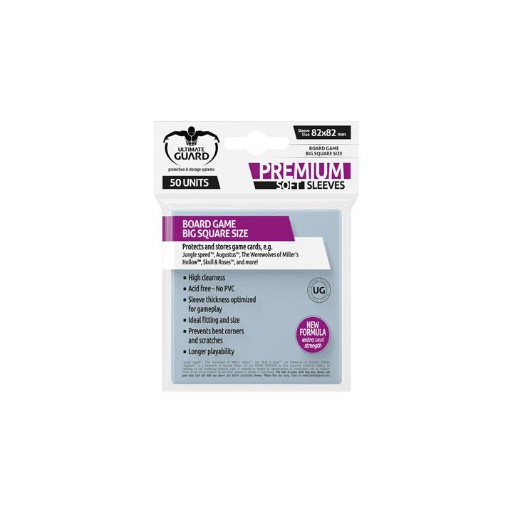 Ultimate Guard Fundas Tablero Premium Soft Tamaño Square Grande (50) (82x82)