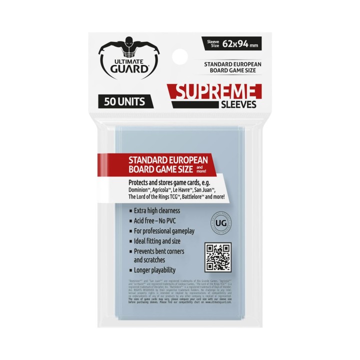 Ultimate Guard Fundas Tablero Supreme Tamaño Standard European (50) (62x94)