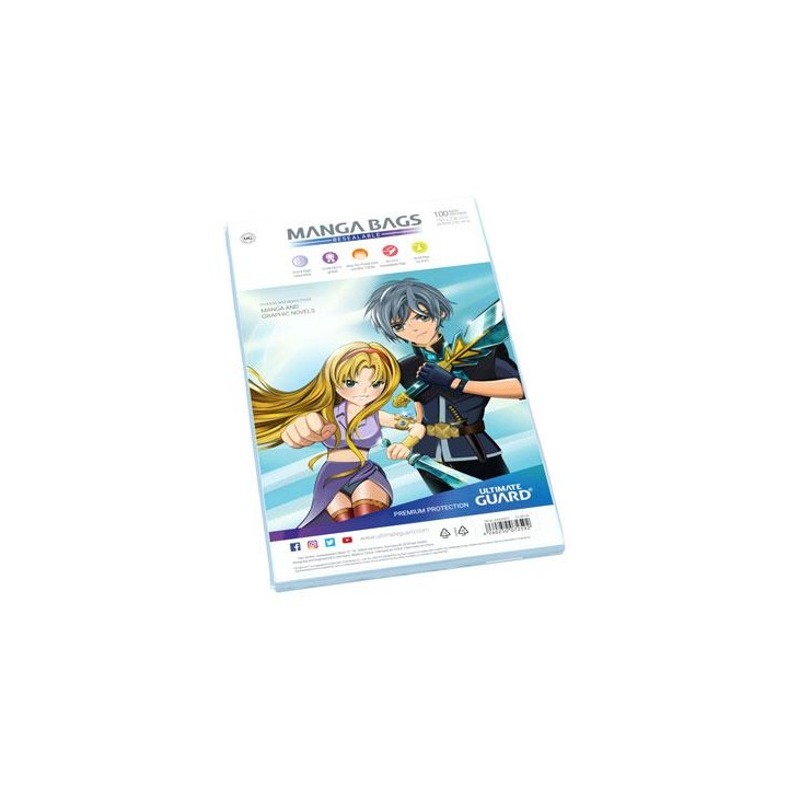 Ultimate Guard Manga Bags Bolsas con cierre reutilizable de Mangas (100)