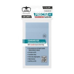 Ultimate Guard Precise-Fit Sleeves Fundas con cierre reutilizable Tamaño Estándar Transparente (100)