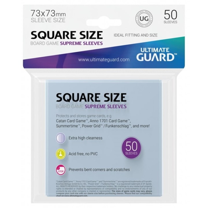 Ultimate Guard Supreme Fundas de Cartas Cuadrado (50) (73x73 mm)
