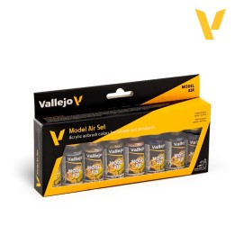 Vallejo Set de 8 pinturas metálicas Model Air